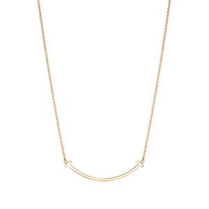 Tiffany T collection small Smile necklace 18K gold, authentic